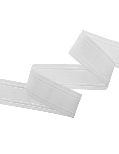 Automatic pleat tape - White 45 mm