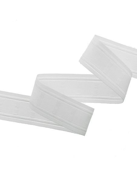 Automatic pleat tape - White 45 mm