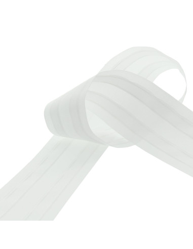 Automatic pleat tape - White 70 mm