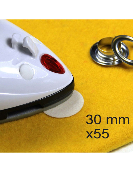 Set of 55 Wonder Dots iron-on reinforcement patches - 30 mm