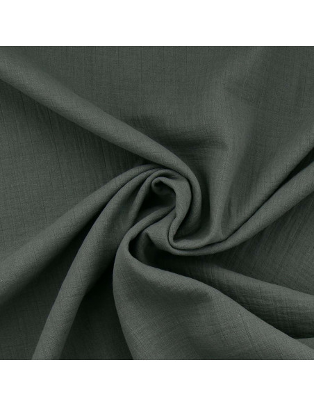 Double gauze muslin fabric - Dark gray