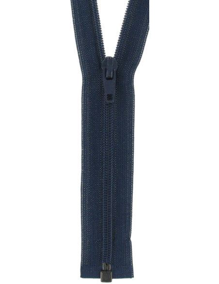 Super fine separable nylon zipper - Navy blue