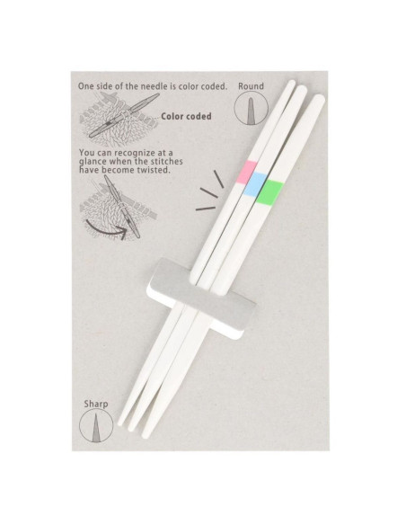 Set of 3 cable needles with color codes Tulip