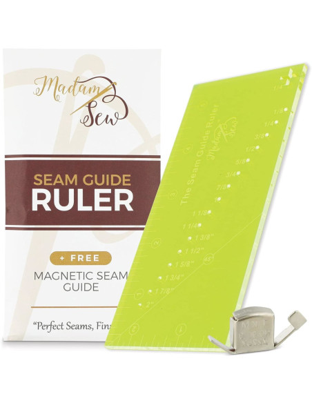 Madam Sew magnetic sewing guide ruler with sewing guide