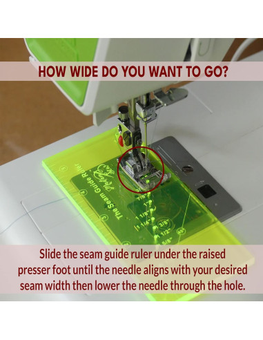 Madam Sew magnetic sewing guide ruler with sewing guide