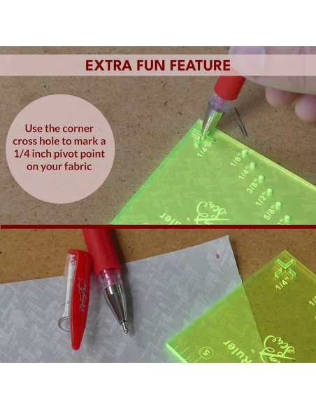 Madam Sew magnetic sewing guide ruler with sewing guide
