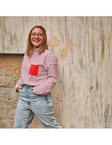 Quiberon T-shirt or Marinière Dress Pattern - Ikatee