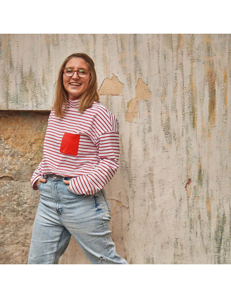 Quiberon T-shirt or Marinière Dress Pattern - Ikatee