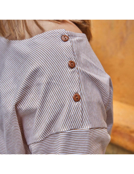 Quiberon T-shirt or Marinière Dress Pattern - Ikatee