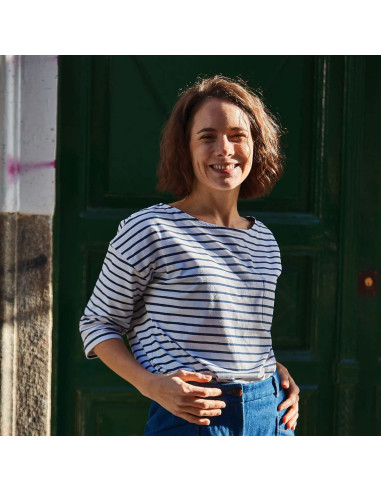 Quiberon T-shirt or Marinière Dress Pattern - Ikatee