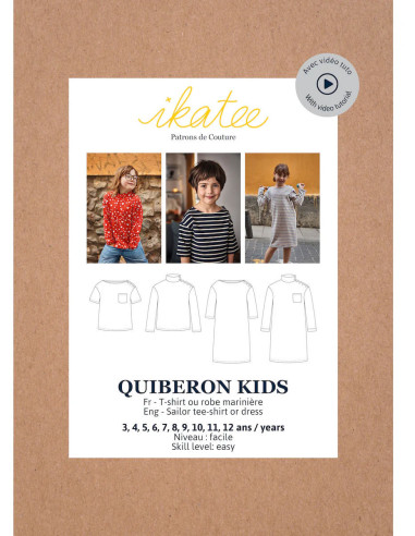 Quiberon Kids T-shirt or Marinière Dress Pattern - Ikatee