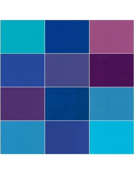 Fat Quarter Bundles Kona - Peacock