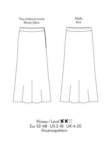 Nuance Skirt Pattern - Atelier Scämmit