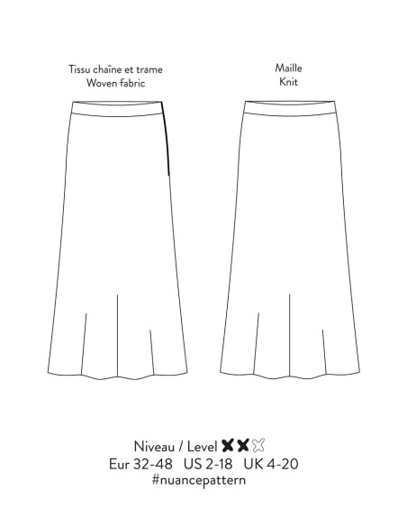 Nuance Skirt Pattern - Atelier Scämmit
