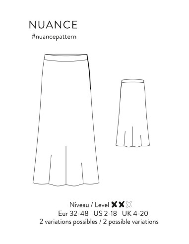 Nuance Skirt Pattern - Atelier Scämmit