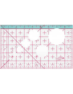 Mini Japanese ruler 9 cm x 5.5 cm Clover 2