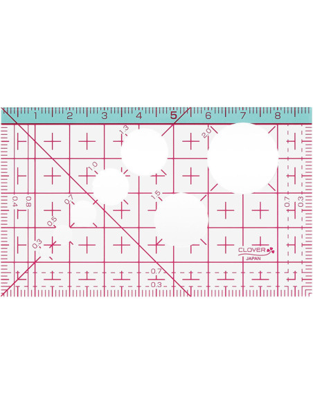 Mini Japanese ruler 9 cm x 5.5 cm Clover