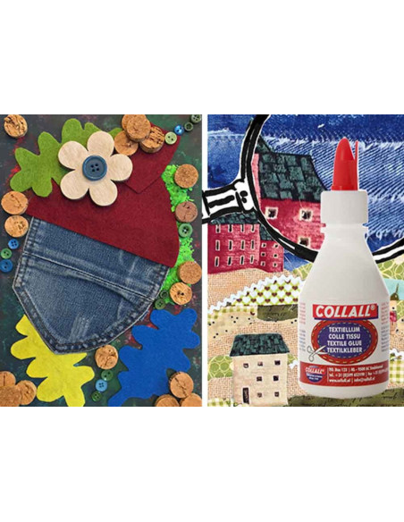 Collall extra-strong permanent fabric glue with water