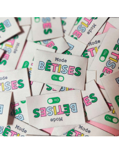 Set of 6 woven labels - Nonsense