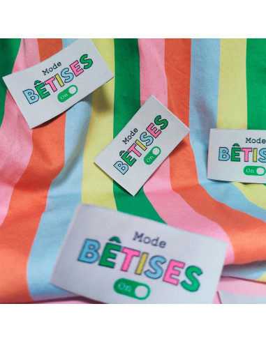 Set of 6 woven labels - Nonsense
