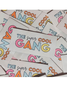 Set of 6 woven labels - The super cool GANG