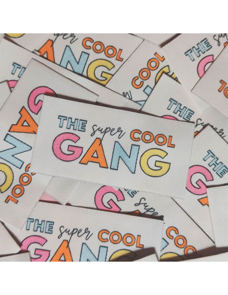Set of 6 woven labels - The super cool GANG