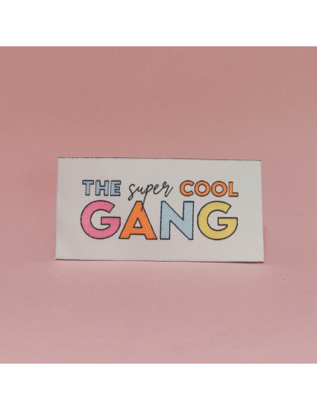 Set of 6 woven labels - The super cool GANG