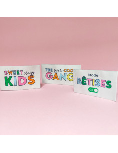Set of 6 woven labels - Recreational mix 2