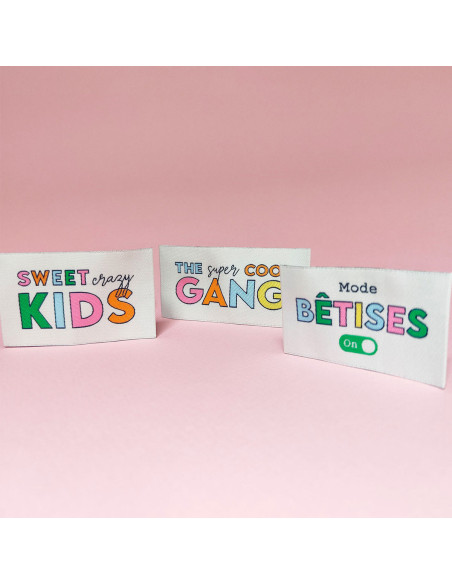 Set of 6 woven labels - Recreational mix