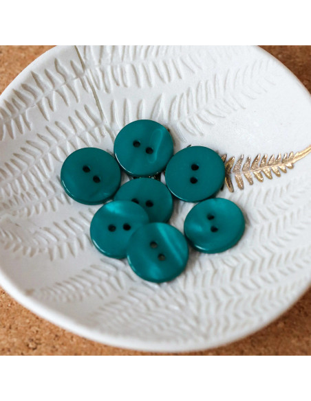 Sparkle Button 2 Holes - Emerald