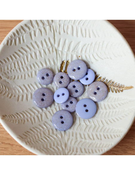 Glitter button 2 holes - Cloud