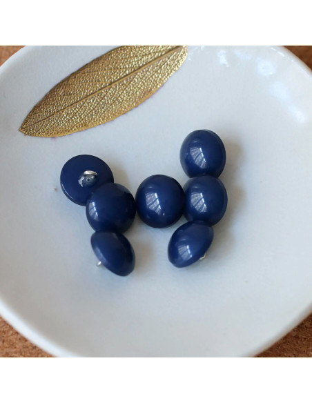 Half-sphere button with shank - Navy blue