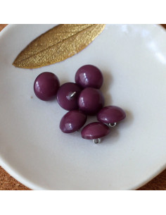 Hemisphere button with tail - Purple