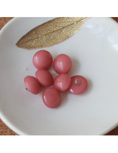 Half-sphere button with shank - Old pink