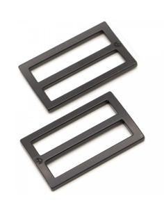Set of 2 sliding loops 22 x 38 mm black
