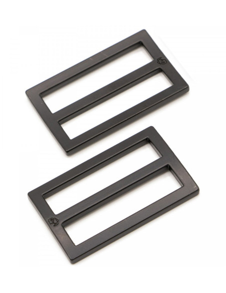 Set of 2 sliding loops 22 x 38 mm black