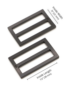 Set of 2 sliding loops 22 x 38 mm black 2