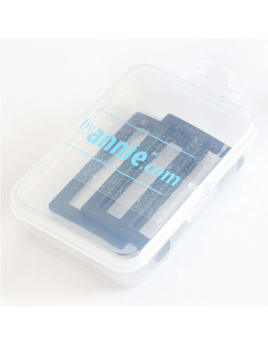 Set of 2 sliding loops 22 x 38 mm black