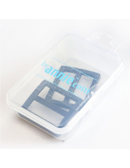 Set of 2 sliding loops 28 x 25 mm black