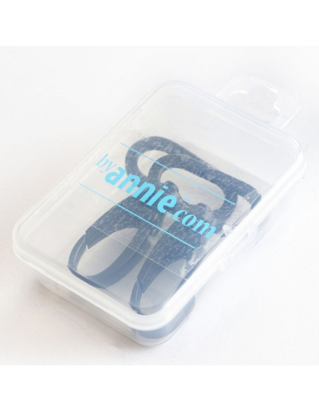 Set of 2 black carabiners for 25 mm straps