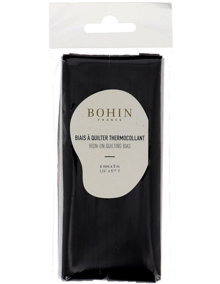 6 mm x 5 m Iron-on Quilting Bias - Black