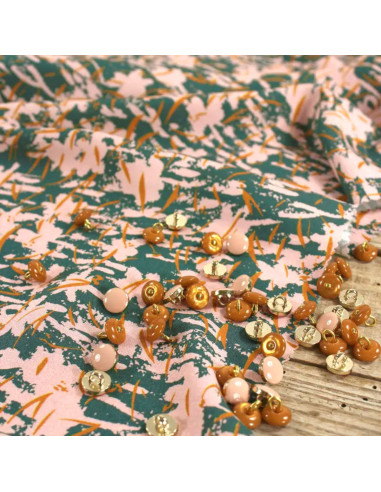 Viscose poplin fabric Chalk eucalyptus - Églantine & Zoé