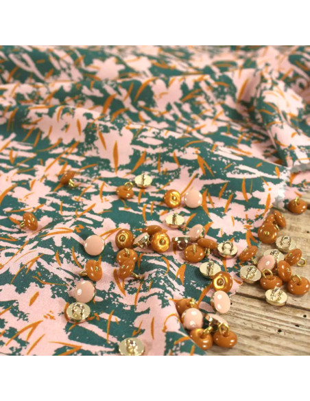 Viscose poplin fabric Chalk eucalyptus - Églantine & Zoé