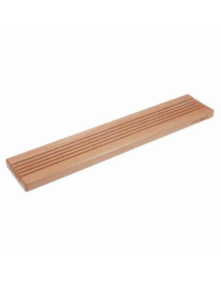 Wooden rack with 5 slots for rulers