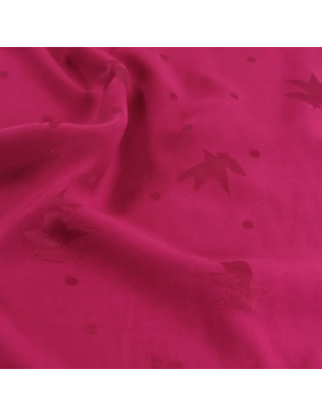 Magenta pink Streli viscose jacquard fabric - Églantine & Zoé