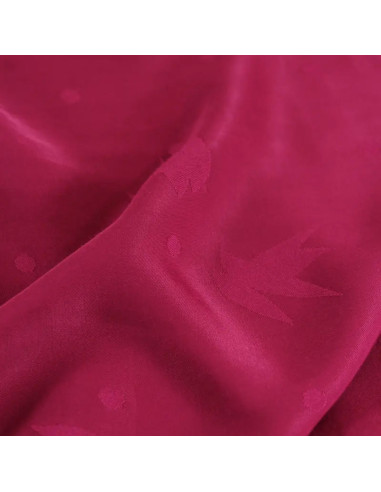 Magenta pink Streli viscose jacquard fabric - Églantine & Zoé