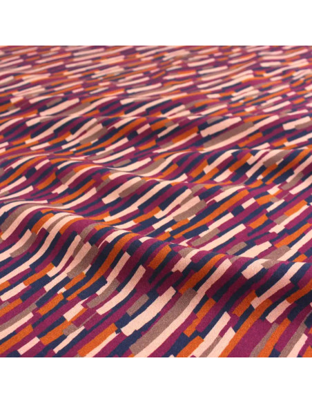 Roc Blue Viscose Poplin Fabric - Églantine & Zoé