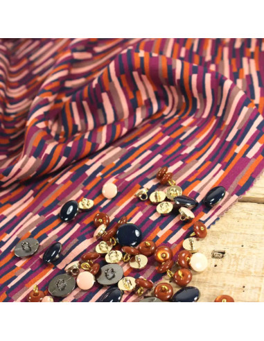 Roc Blue Viscose Poplin Fabric - Églantine & Zoé