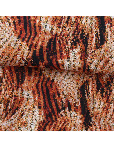 Polyester voile fabric - Ochre zebra