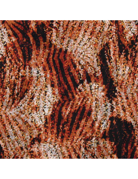 Polyester voile fabric - Ochre zebra